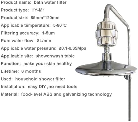Water Purification Filter Water Shower Filter Purifier for Bathroom Hard Water Softener Chlorine Removing Bathing Filtered(Purple) - Image 3