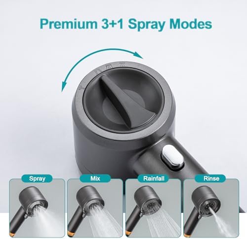Shower Head with Handheld, High Pressure Shower Head with Pause Switch - Image 3