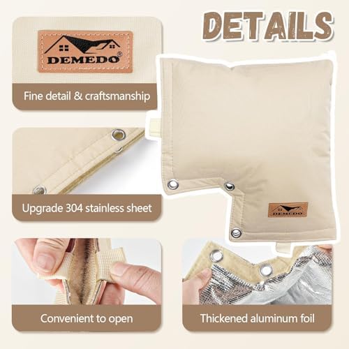Backflow Preventer Cover, Backflow Pressure Vacuum Breaker Covers for Winter, Insulated Cover Pouch for Irrigation Sprinkler Backflow Valve, Outdoor Faucet Covers for Snow or Sun Exposure – Beige - Image 5