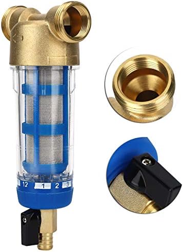Water Filter, Spin Down Sediment Pre Filter 50 Micron Mesh, Reusable Whole House for Sediment Rust Sand Removal, G1 G3/4 Thread, Clear Housing Washable - Image 4