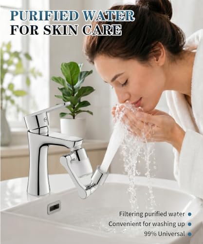 Sopami Water Filter Faucet With 3 Cartridges,Sink Faucet Extender Aerator - Image 2