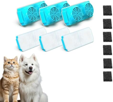 Selene Dog Water Fountain, Pet Water Fountain, Pet Water Fountain Stainless Steel, Large-Capacity Smart Cat Water Fountain with Sensor (6pcs*Filter Cartridge) by Domxies