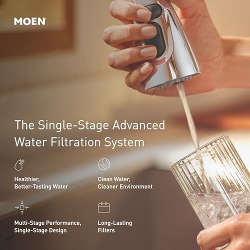 Moen Black Single Stage Under Sink Advanced Water Filtration System Advanced Carbon Replacement Filter for F9800, F9820 - Image 3