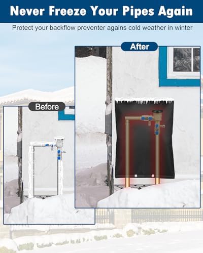 Backflow Preventer Insulation Cover (5F), 16"X20", 5 Layers, Black - Image 3