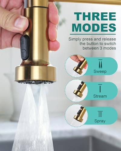 ARCORA Pull Down Kitchen Faucet Head Replacement with 13 Adapters, 3 Modes - Image 5