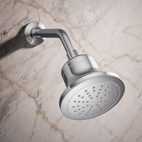 KOHLER 33631-G-CP Cinq Round Single-Function Filtered Showerhead, Five-Layer Filtration, 1.75 GPM, Full Coverage Spray, Premium Durable Material, Polished Chrome - Image 2