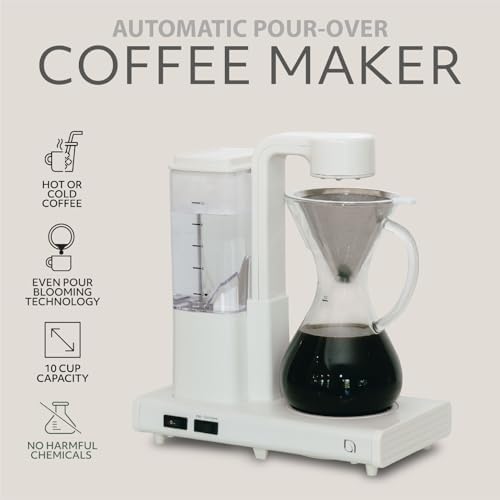 WILLOW 8 Cup (42 oz) Pour Over Coffee Maker - Automatic Drip Coffee Maker & Coffee Machine, Glass Carafe, Reusable Metal Filter, Hot & Iced Brew, Auto Shut-Off, Eco Brewer with 99% Recycled Materials - Image 2