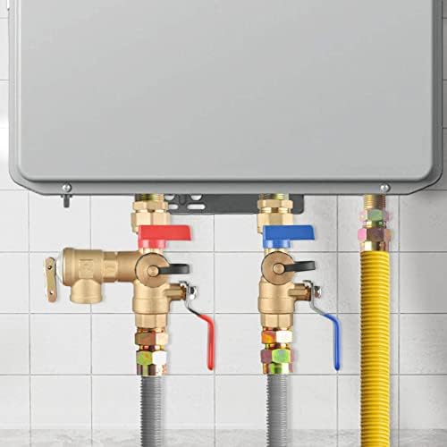 3/4 in IPS Tankless Water Heater Service Valve Kit with Relief Valve - Image 7