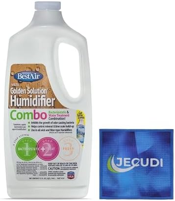 Bacteriostatic Humidifier Water Treatment for BestAir Extend Filter Life Eliminate Odors & Prevent Bacterial Growth Compatible with All Cool Mist & Warm Mist Humidifiers 32 oz Pour Bottle (1) by JECUDI