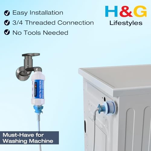 H&G Lifestyles Water Filter for Washing Machine Anti-Scale Water Filtration - Image 3
