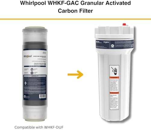 Whirlpool 5-Micron Granular Activated Carbon Water Filter WHKF-GAC, Reduces Chlorine, Bad Taste & Odor, Use with 10" x 2.5" Home Under Sink Drinking Water Filtration or Reverse Osmosis System - Image 3