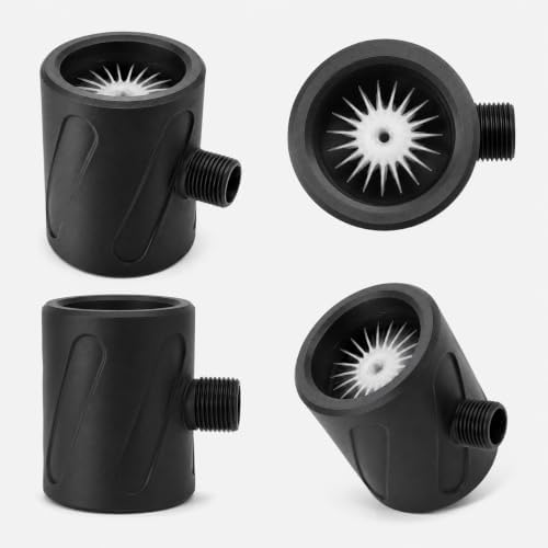 Dog Paw Washer Shower Nozzle, Plastic G1/2 Threaded Pet Foot Rinse Attachment with Wide Open Wash Head for Bathing and Grooming, Black, 1 Pack (White) - Image 5