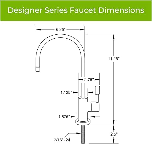 WaterChef Premium Under-Sink Water Filtration System U8500 with Designer Faucet (Brushed Nickel) | NSF/ANSI Certified 78 Contaminants | 600-Gal. | Stainless Steel | Made in USA - Image 6