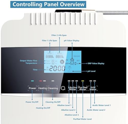 Smart Alkaline Water Ionizer,7 Water Settings,Ph2.5-11.2 Home Water Filtration System,Up to -850mv Orp,10000l per Filter,with Smart Voice,220V - Image 7