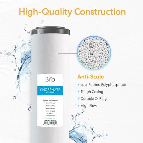 Brio RFCTY4520KDF Whole House Water Filter System (Universal Replacement Filter) | Remove Heavy Metals from water | Phosphate Anti-Scale |100,000 Gallons or 1 Year | 4.5" x 20" - Image 2