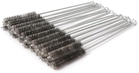 12 Inch Pipe Cleaning Brush Set with Stainless Steel Bristles, Steel Wire Tube Brush Kit for Auto Parts Polishing, Machining, Bottles, Tubes, Etc.（20mm-20pcs） by WMXXBRU