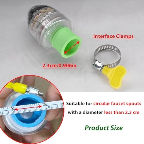 3 Pcs Faucet Water Filter,6 Layer Cartridge Activated Carbon Filters Water Filter Faucet Replacements for Sink Applicable 1/2inch - 3/4inch Faucet(Random) - Image 3
