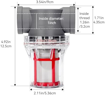 1'' Female NPT in-Line Strainer - Garden Hose Filter for High Pressure Washer, Sediment Filter with 200 Mesh Stainless Steel Screen (1'' 200 Mesh) - Image 2