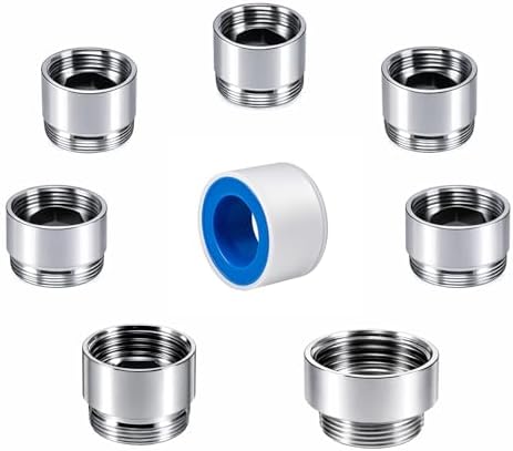 7 PCS Female Thread Faucet Adapter Kit, Sink Faucet Aerator Adapter by XNTONG