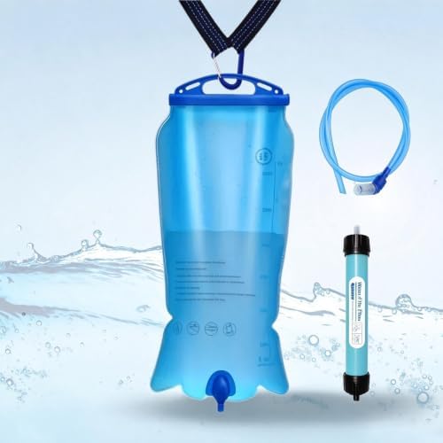 Survival Water Filter Straw – Purifier Kit with Bladder Bag - Image 2