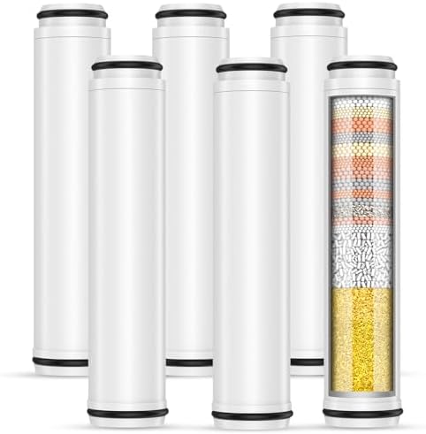 FEELSO Shower Filter for Handheld Shower Head, 6 Pack 15 Stage Replacement Filters for Hard Water Remove Chlorine and Harmful Substances by FEELSO