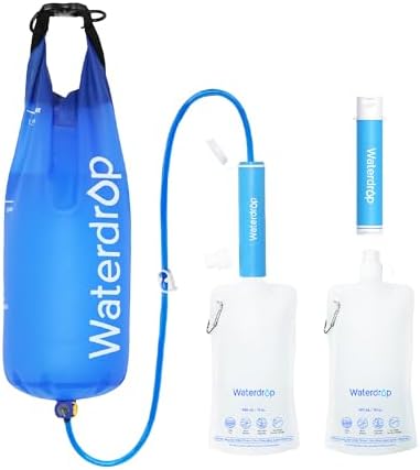 Waterdrop Gravity Water Filter Straw, Camping Water Filter, 0.1 Micron by Waterdrop