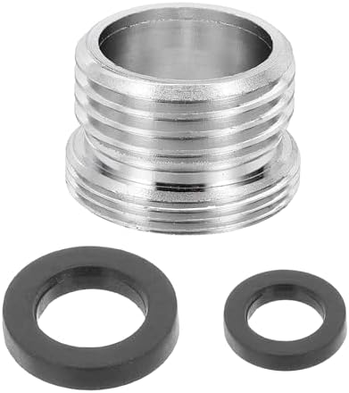 uxcell Faucet Aerator Adapter, 1/2" Male to M22 Male with Washer, 15mm Length by uxcell