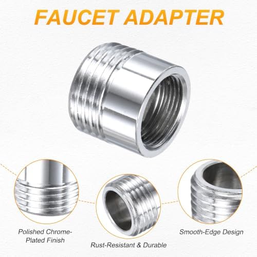 M METERXITY 2-Pack Faucet Adapter, M16 Female to G1/2 Male, for Kitchen - Image 2