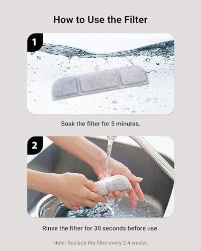 DownyPaws 6 Packs Replacement Filters for Battery Operated Cat Water Fountain DPWFP6, 3 Months Set of Replacement Filters - Image 4