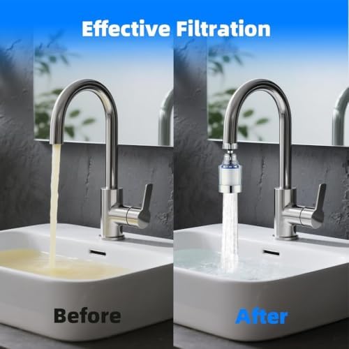 5-Pack PP Cotton Sink Faucet Water Filter Replacement Cartridges with Filter Stones, 1.45" X 1.2", for Kitchen & Bathroom Tap Purifier - Image 6