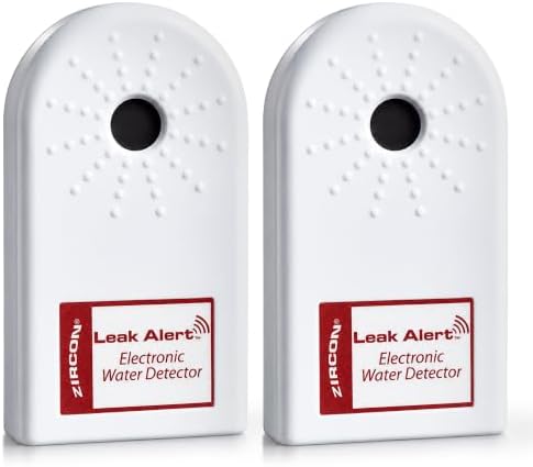 Zircon Leak Alert Water Leak Detector, Loud 90 dB Water Alarm, 2 Pack by Zircon