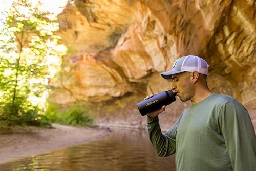 LifeStraw Go Series Insulated Steel Water Filter Bottle, 24 oz, Nordic Noir - Image 5