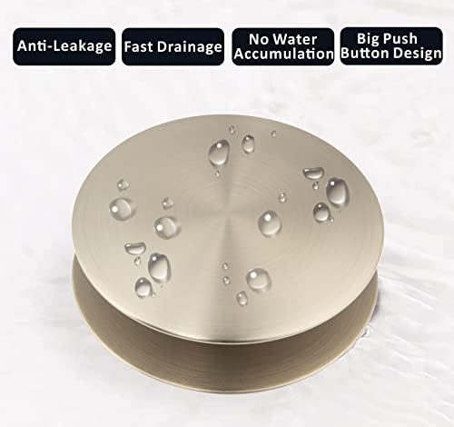 Artiwell Universal Bathroom Sink Drain Stopper, Fits Most Pop-Up Drains for Vessel Sink Lavatory Vanity, Sink Drain Strainer with Detachable Hair Catcher, Tested by Plumber in US (Brushed Nickel) - Image 5