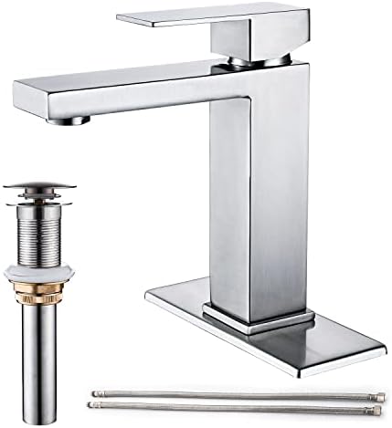 AVSIILE Brushed Nickel Bathroom Faucet, Single Hole Vanity Bath Faucet by AVSIILE