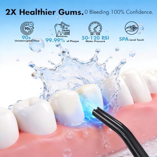 Cordless Water Flosser: C15 Portable Dental Irrigator, Black - Image 2