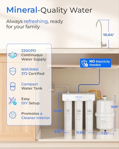 Waterdrop T3-T Remineralization Reverse Osmosis System, 220 GPD Faster Flow - Image 2
