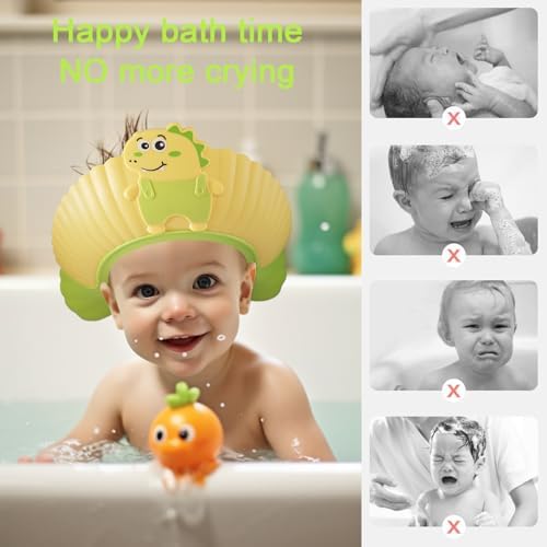 Baby Shower Cap Shield,Kids Visor Hat, Eye & Ear Shield (Pink) - Image 5