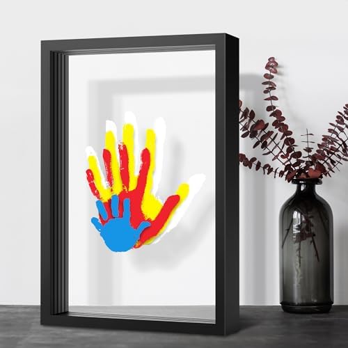 Family Handprint Kit for 4, Hand Print Keepsake Frame DIY Craft Gift by Omrhvi