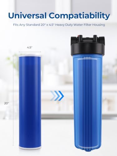 20x4.5 Inch KDF Water Filter, Heavy Metal Reduction (Lead, Mercury, Arsenic), Whole House Replacement Cartridge for 20" x 4.5" Housings - Image 3