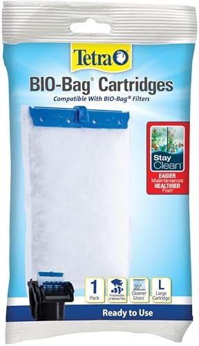 Tetra Whisper Bio-Bag with Stay Clean, Large Filter Cartridges for Aquariums, 1 Count, Unassembled, Fits Whisper Fish Tank Filters 10-30 Gal, 20-40 Gal, PF-20, 30, 40, 60, IQ 20, 30, 45, 60 by Tetra