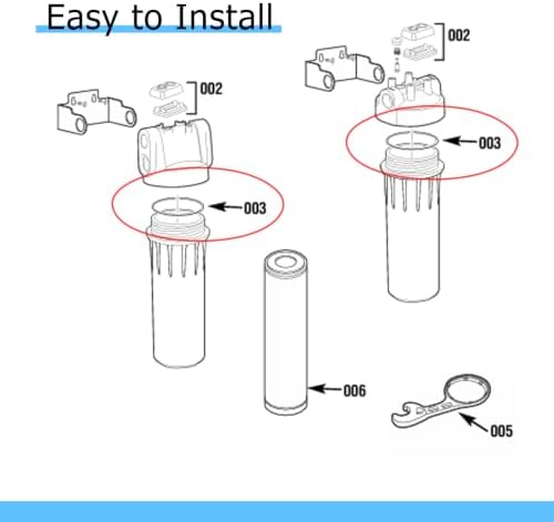 WS03X10038 UCRING Water Filter Housing O-Ring Compatible with GE Whole House Water Filter Gasket Replacement with 5 Gram Grease for GXWH20S GXRM10RBL GX1S01R GXWH20F, 3 Pack - Image 4