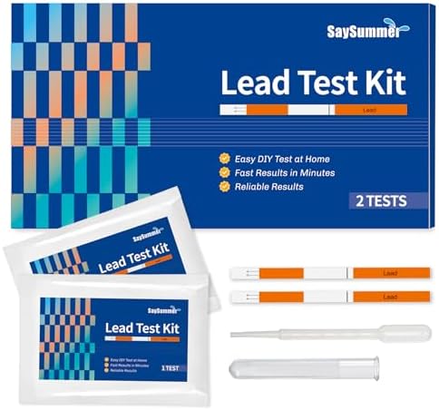 Lead Water Test Kit for Drinking Water: 2 Counts Water Lead Test Kit Detects Lead in Water, Accurate at Home Lead Testing Kit Results in 10 Minutes by SaySummer