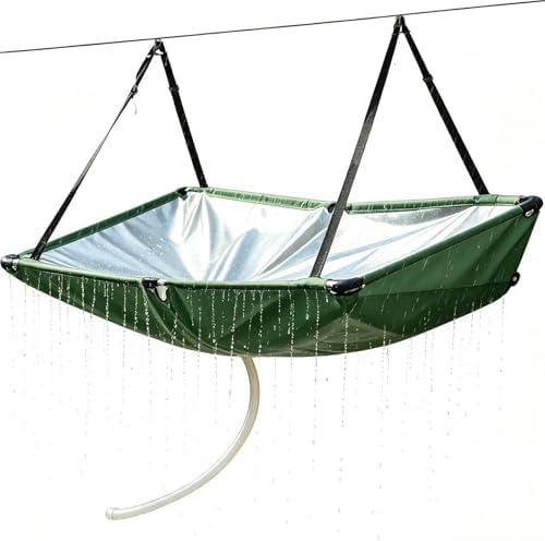 Rain Collector for Garden, Water Harvester Cloth with Hose Rain Catcher Filter System Outdoor Rainwater Collection Kit, Eco Friendly Water Saving Storage Solution For Lawn Backyard Garden Balcony Camp by Unknown