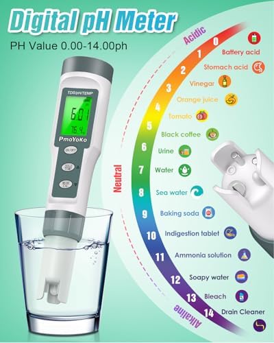 pH Meter, 3-in-1 TDS Meter Digital Water Tester with 0.01 High Precision - Image 6