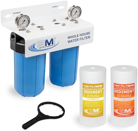Applied Membranes Inc. 2-Stage Whole-House Water Filter System, 1-Micron and 5-Micron 4.5-Inch by 10 Fine-Sediment Filter Cartridges - Image 2
