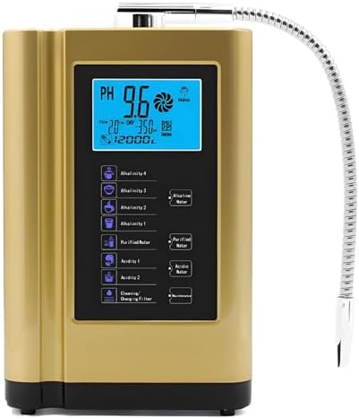 Alkaline Water Ionizer Water Purifier Machine， PH 3.5-10.5 ，Up to 600mV ORP 8000 Liters Per Filter7 Water SettingsAuto-CleaningIntelligent Voice Blue by Unknown