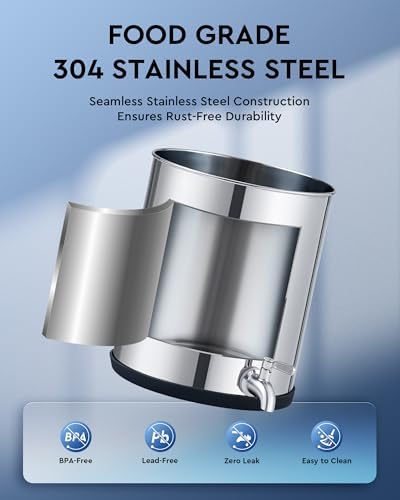 2.25 Gal Gravity Water Filter System - Countertop Stainless Steel Countertop Water Filtration System, Gravity Water Purifier with 2 Carbon Filters NSF/ANSI 42 Certification - Image 4