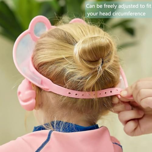 Baby Shower Cap Washing Hair Visor Shield Kids Bath Shampoo hat Toddler Prevents Water from Pooling in Face (Pink pilot) - Image 4