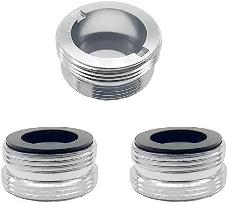 2Pcs Brass Faucet Adapter Kit,Connect Garden Hose,Standard Hose via Diverter,Male & Female Adapter for Sink Faucets - Chrome Finished FJA6 by ERDANER