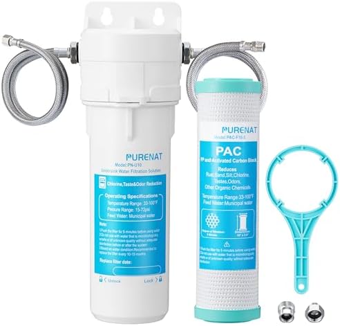 Under Sink Water Filter System - with 10" Universal Filter for Sink Faucet by PURENATTUBINGANDFITTINGS